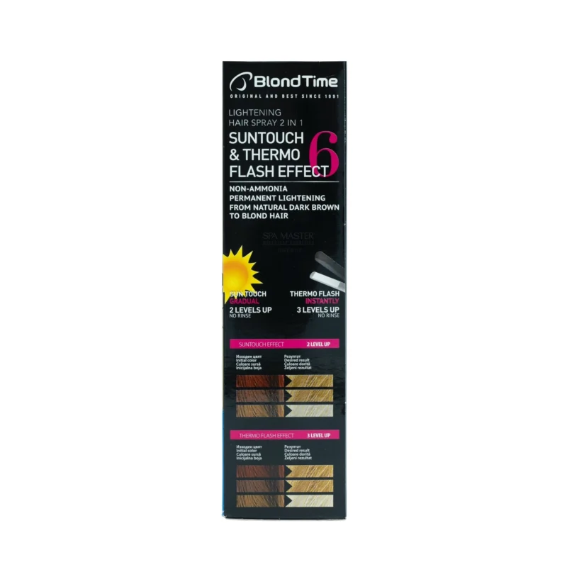 Blond Time Suntouch & Thermo Effect Hair Lightening Spray 150ml – Ξανθιστικό Spray Μαλλιών χωρίς Αμμωνία με Φυσική & Θερμική Δράση - Image 3