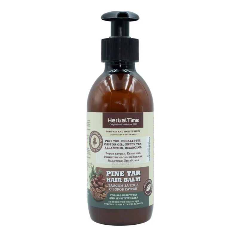 Herbal Time Pine Tar Hair Balm 240ml | Καταπραϋντικό Bάλσαμο Μαλλιών με Πίσσα Πεύκου για Ενυδάτωση & Ανάπλαση