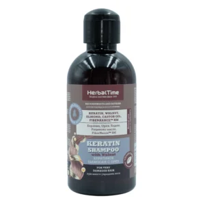 Herbal Time Keratin Shampoo with Walnut 240ml – Σαμπουάν Κερατίνης με Καρύδι για Πολύ Ταλαιπωρημένα Μαλλιά