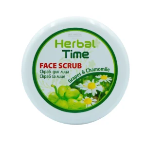 Herbal Time Face Scrub Grape & Chamomile 250ml – Φυσικό Scrub Προσώπου με Σταφύλι & Χαμομήλι για Απαλό & Αναζωογονημένο Δέρμα