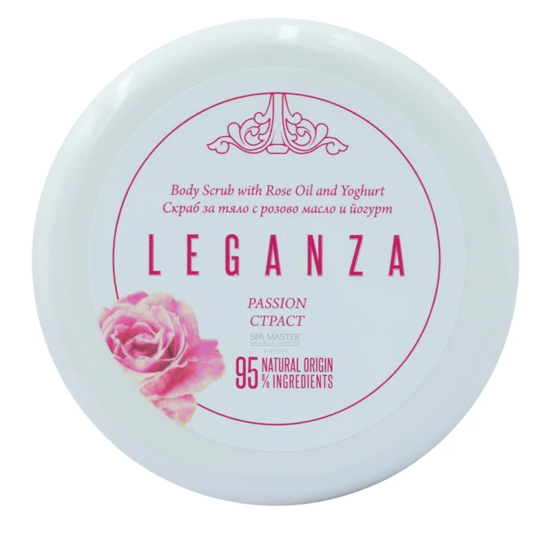 Body Scrub Έλαιο Τριαντάφυλλο και Γιαούρτι - Passion +20% bonus Leganza 240g - Image 4