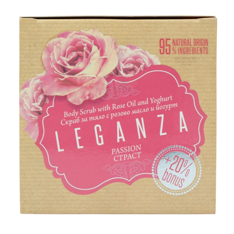 Body Scrub Έλαιο Τριαντάφυλλο και Γιαούρτι - Passion +20% bonus Leganza 240g - Image 2