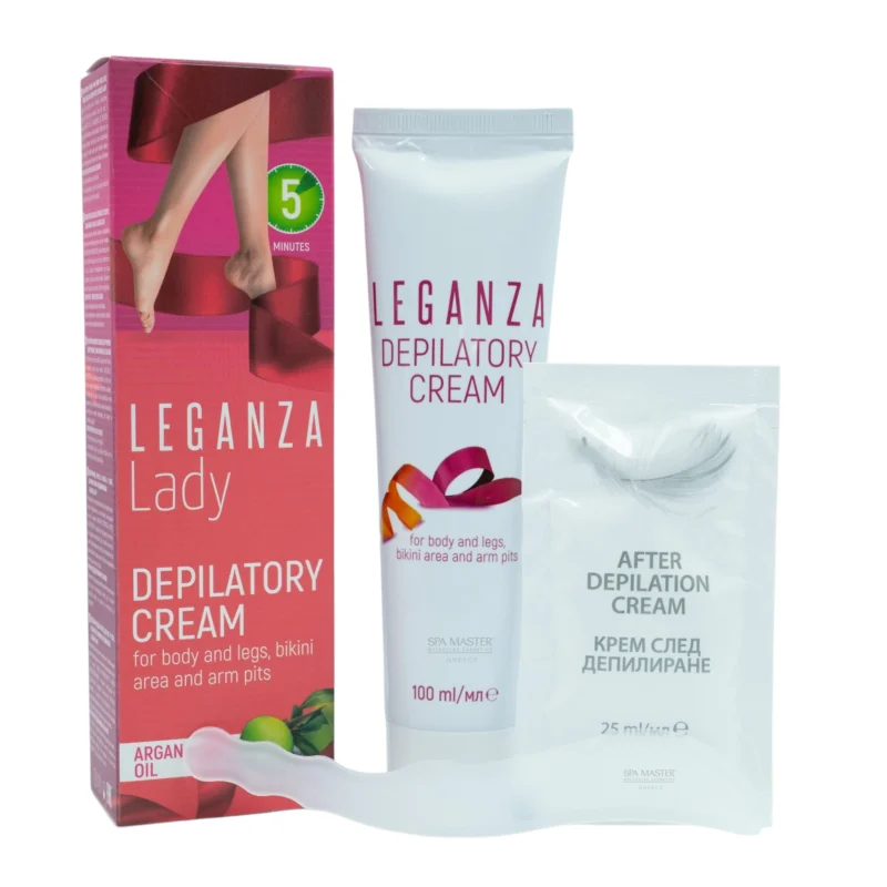 Leganza Lady Depilatory Cream with Argan Oil 100ml – Αποτριχωτική Κρέμα με Λάδι Argan για Απαλή και Θρεπτική Αποτρίχωση - Image 2