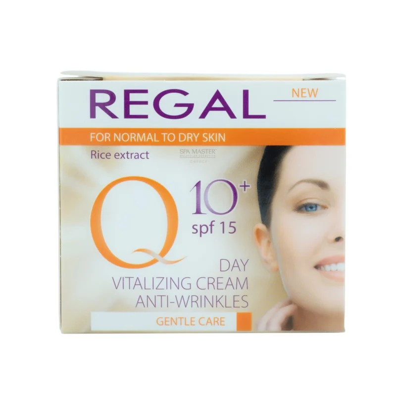 Regal Q10 Vitalizing Day Cream SPF 15 50ml – Αντιρυτιδική Κρέμα Ημέρας με Ενυδάτωση, Ενέργεια & Αντηλιακή Προστασία